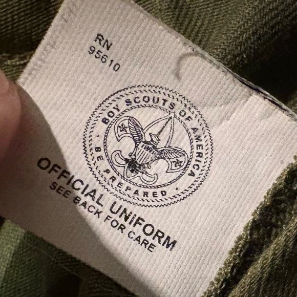 Vintage Boy Scout Pants Mens Green BSA Uniform Cargo Union Made in USA - Picture 4 of 11